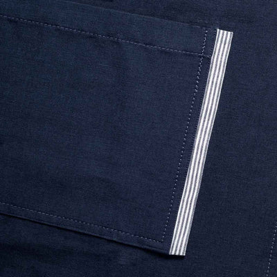Classic Chef Apron, Navy with White Straps, Men or Women