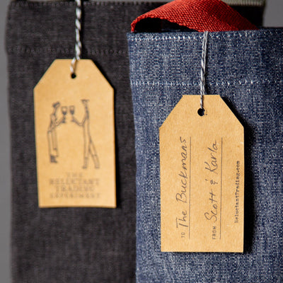 Fabric Wine Gift Bags, Set of 3, Seaside Blue-Wine Bags-Canvas-The Reluctant Trading Experiment