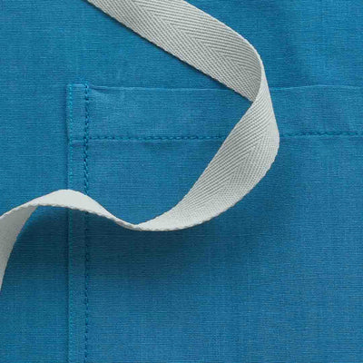 Server Half Apron Sky Blue with Ice Straps Men or Women Sky Blue Waist Restaurant Quality Cotton Canvas Reluctant Trading