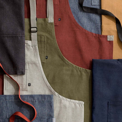 Classic Bib Chef's Apron Collection, 100 Year Handloom, Men and Women, Professional