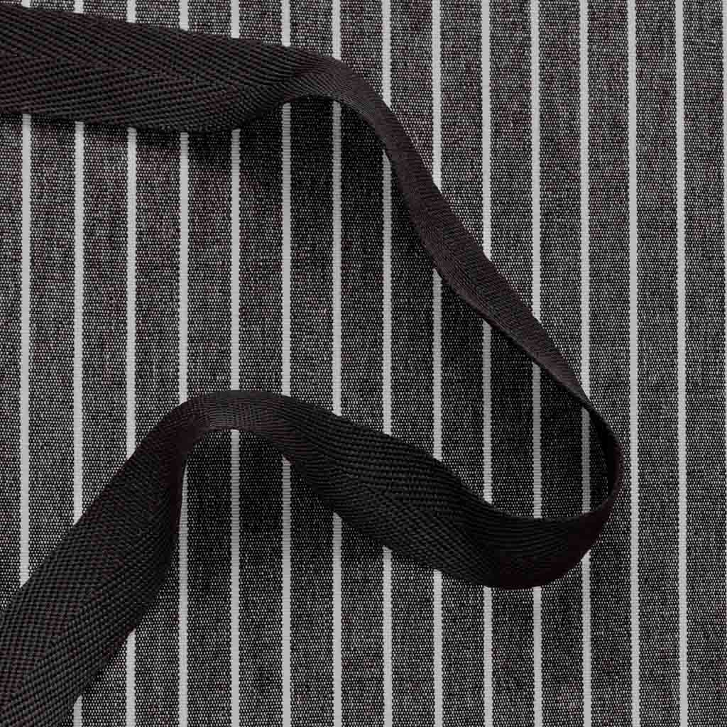 Chef Cotton Canvas Apron, Railroad Stripe, Wholesale, Restaurant Charcoal Black with White Stripe, Men or Women, Reluctant Trading