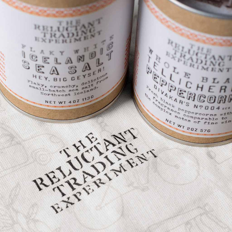 4oz Icelandic Salt, 2oz Tellicherry Peppercorns with gift bag
