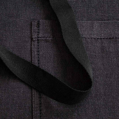 Cross-Back Chef Apron, Charcoal with Black Straps, Men and Women-[Reluctant Trading Experiment]-Tall Cross-Back - 37”L x 30”W