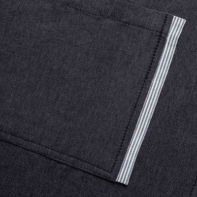 Cross-Back Chef Apron, Charcoal with Tan Straps, Men and Women-[Reluctant Trading Experiment]-