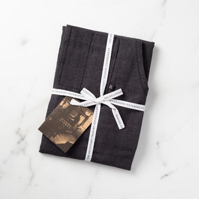 Cross-Back Chef Apron, Charcoal with Tan Straps, Men and Women-[Reluctant Trading Experiment]-